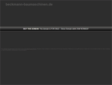 Tablet Screenshot of beckmann-baumaschinen.de